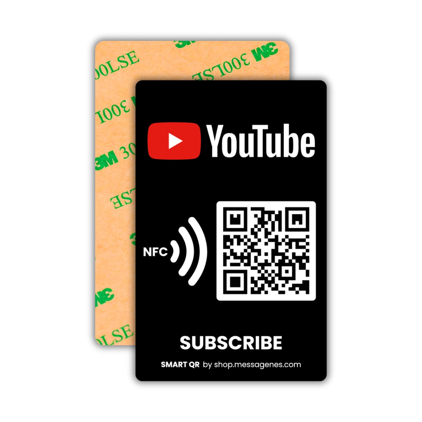Pegatina YouTube para Conseguir Suscriptores y Visualizaciones con QR y NFC