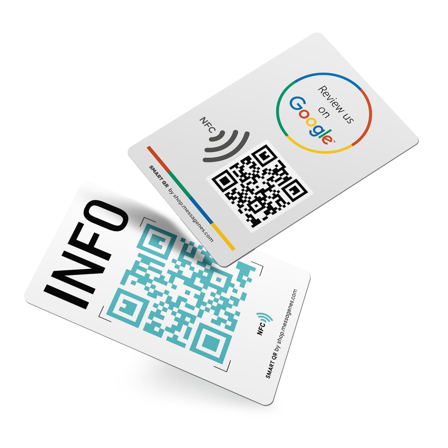 Tarjeta QR y NFC para Conseguir Reseñas en Google y QR para Cualquier Web Personalizable para Menús u Horarios