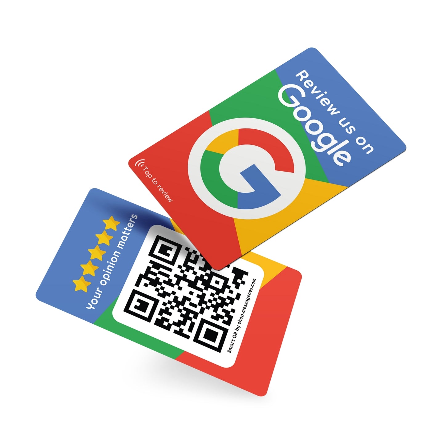 Tarjeta para conseguir reseñas en Google Maps con QR y NFC