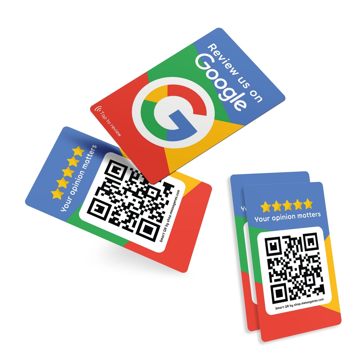 Tarjeta para conseguir reseñas en Google Maps con QR y NFC