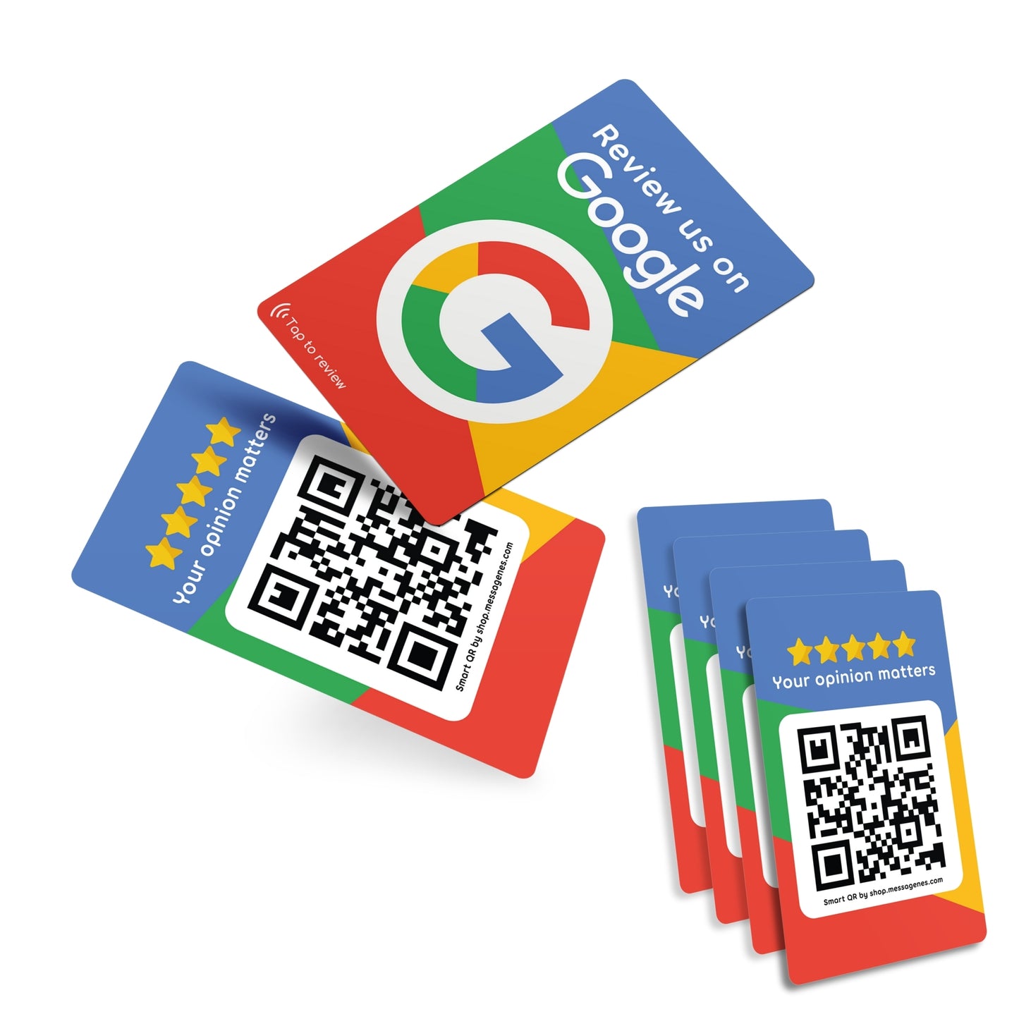 Tarjeta para conseguir reseñas en Google Maps con QR y NFC