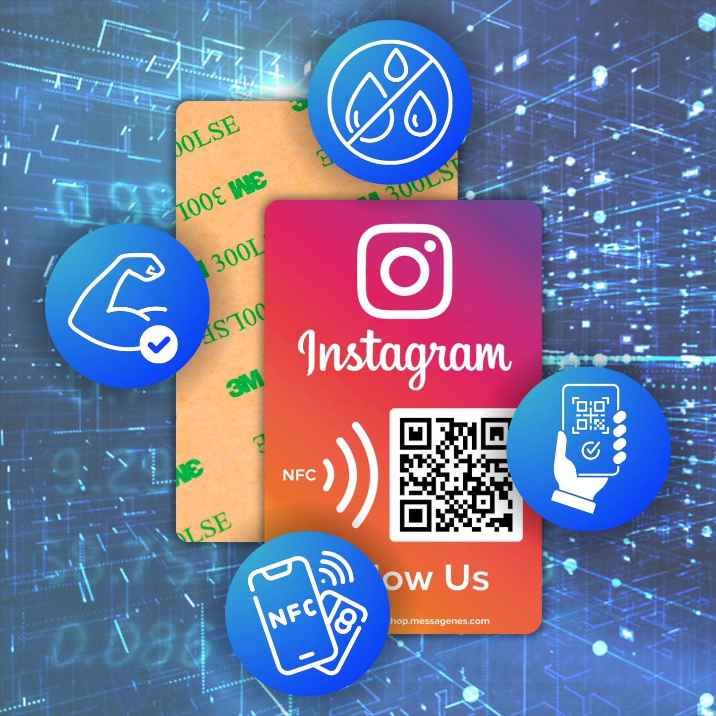 Pegatinas Instagram para Conseguir Seguidores y Likes con QR y NFC