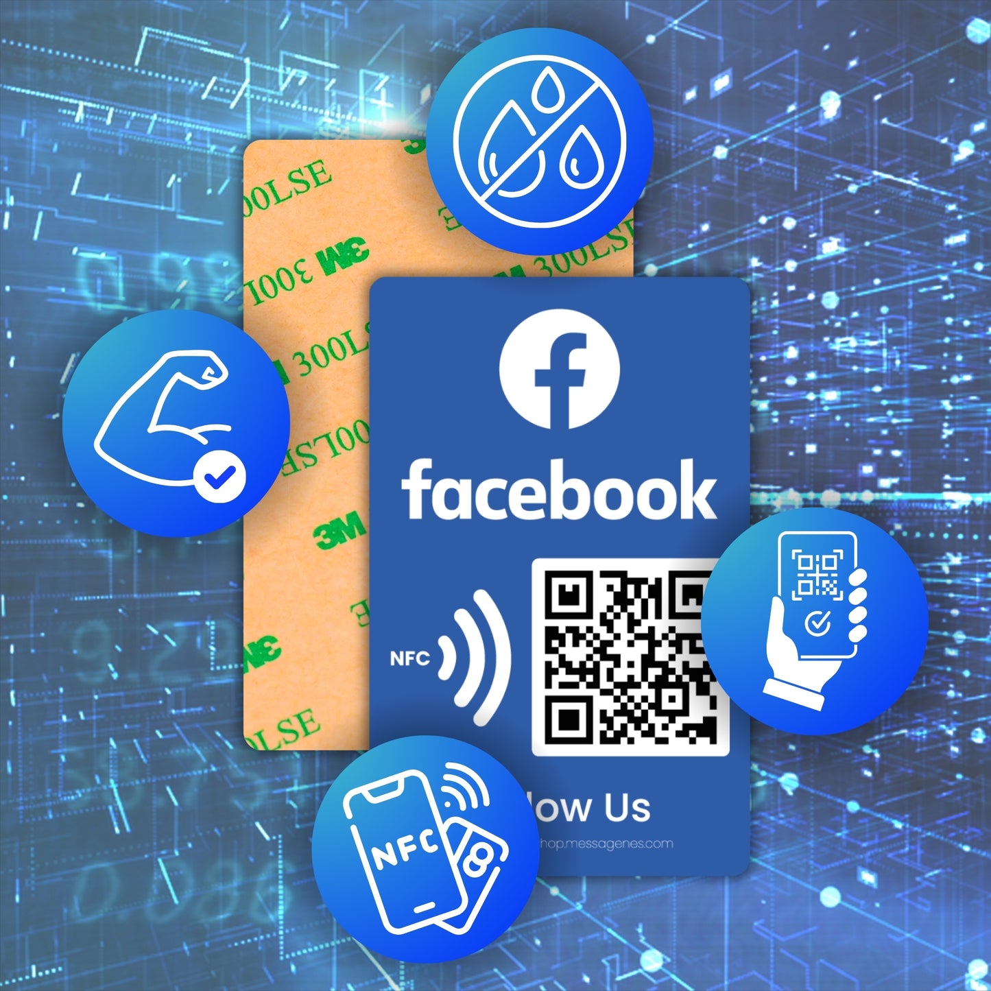Pegatinas Facebook para Conseguir Likes y Seguidores con QR y NFC