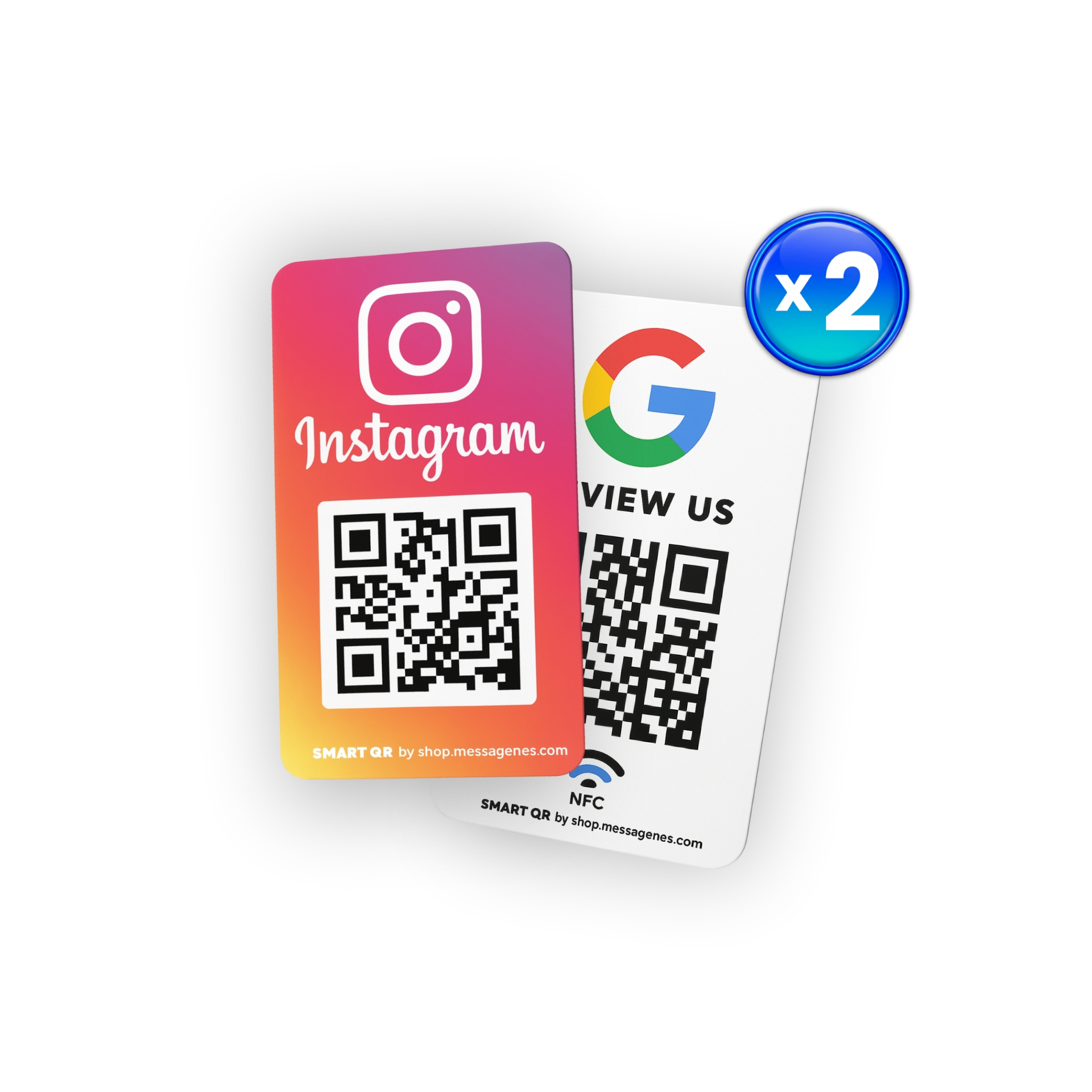 2 Tarjetas Google + Instagram