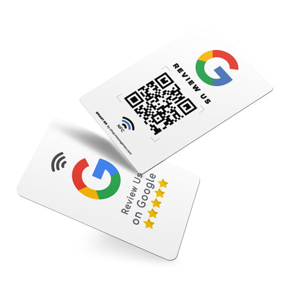 White Review Card for Google Business