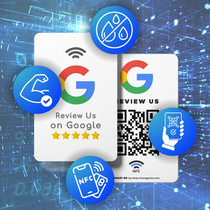 White Review Card for Google Business