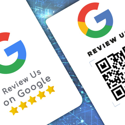 White Review Card for Google Business