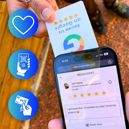 White Review Card for Google Business