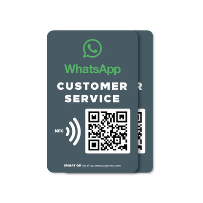 Pegatina Whatsapp QR y NFC personalizable Servicio Atención al Cliente