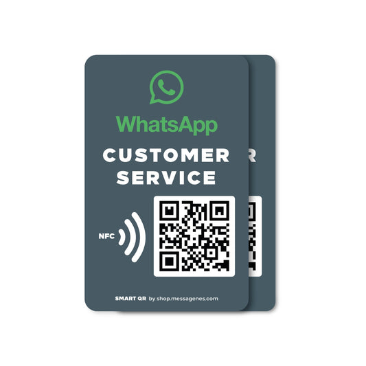 Pegatina Whatsapp QR y NFC personalizable Servicio Atención al Cliente