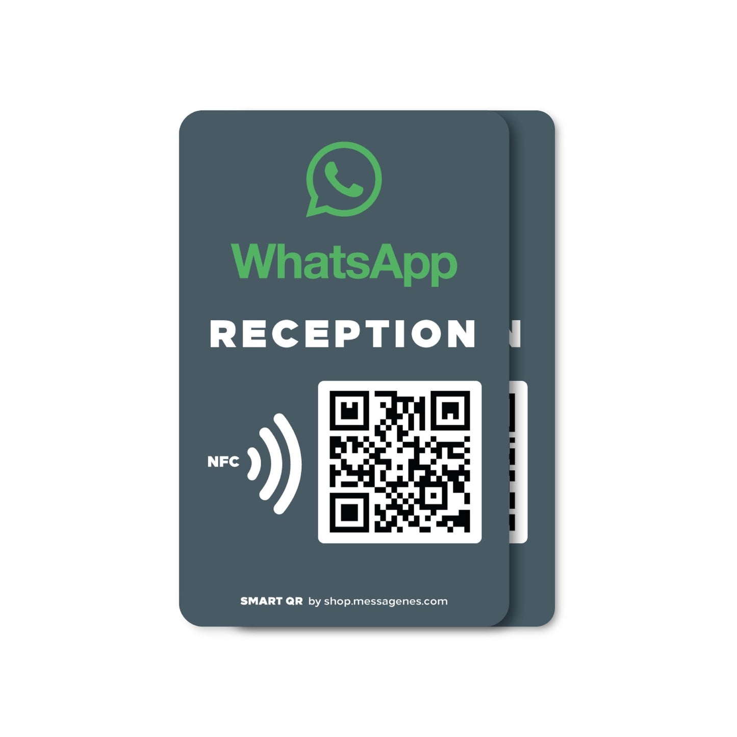 Pegatina Whatsapp QR y NFC Personalizable Recepción