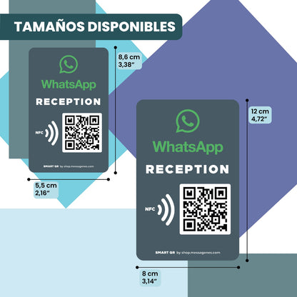 WhatsApp QR and NFC Reception Sticker