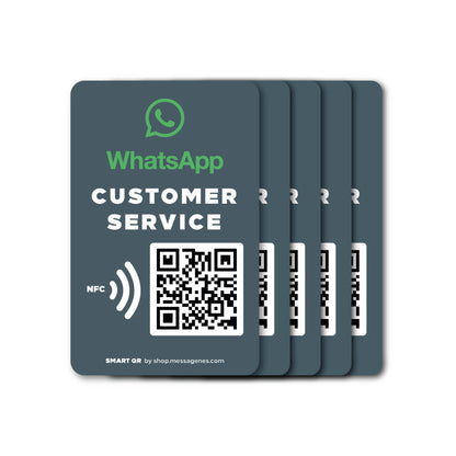 Pegatina Whatsapp QR y NFC personalizable Servicio Atención al Cliente