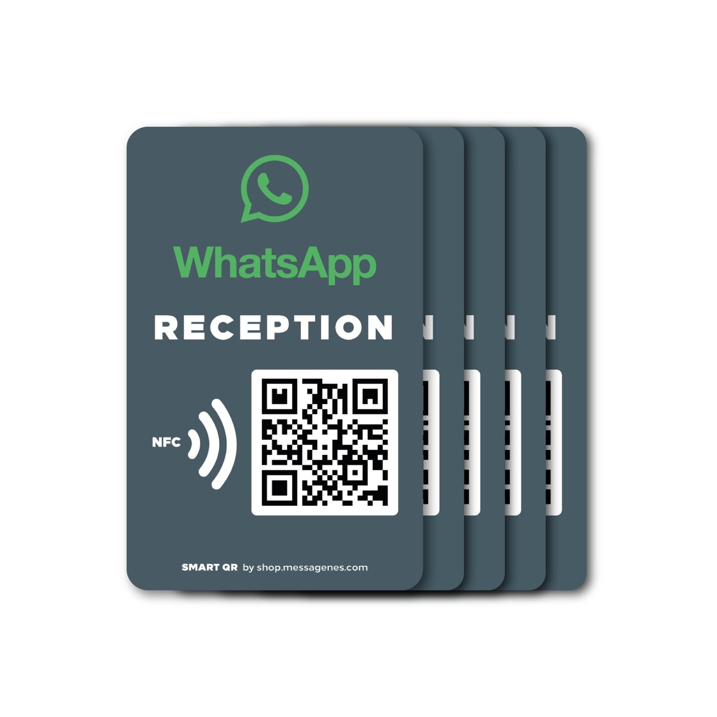 Pegatina Whatsapp QR y NFC Personalizable Recepción