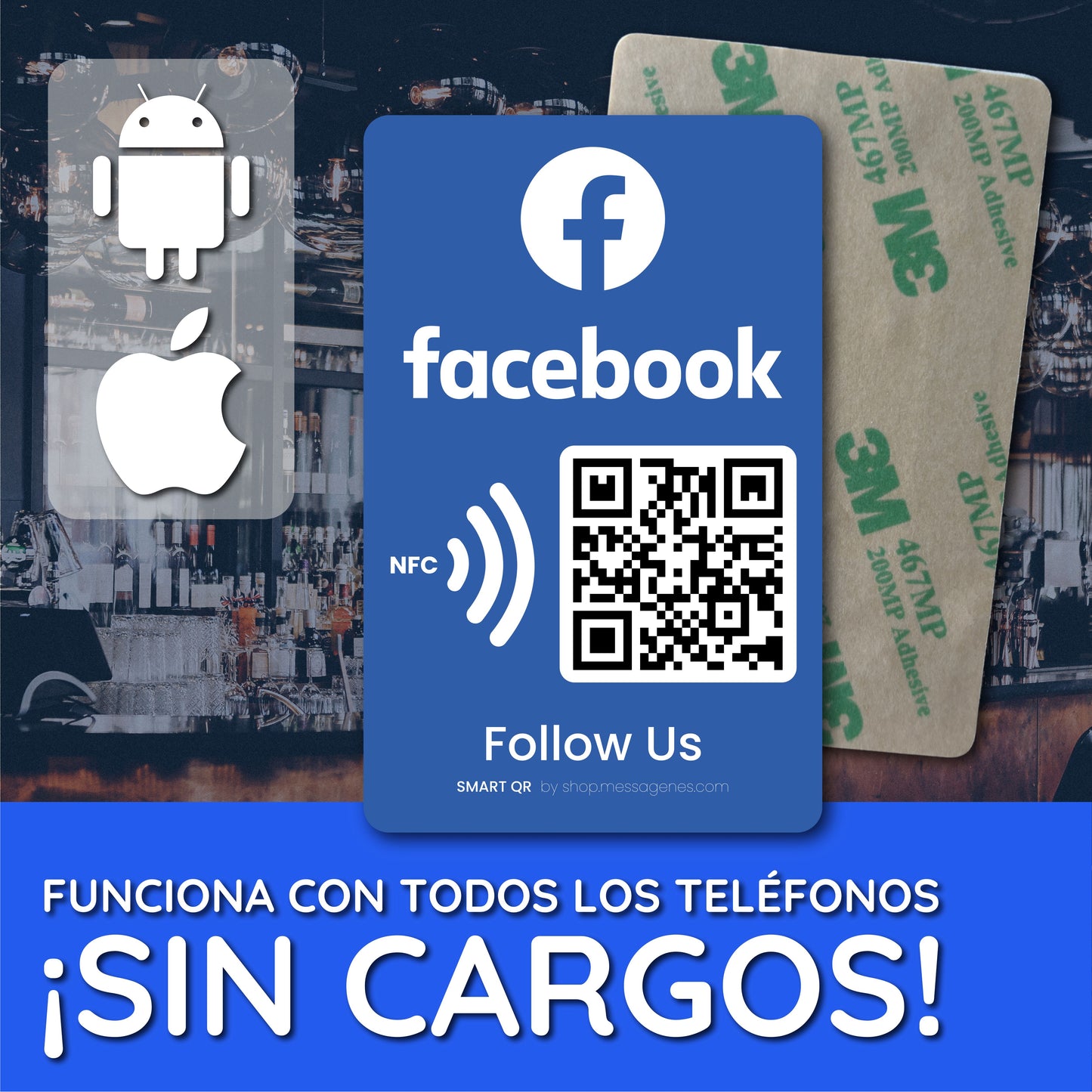 Pegatinas Facebook para Conseguir Likes y Seguidores con QR y NFC