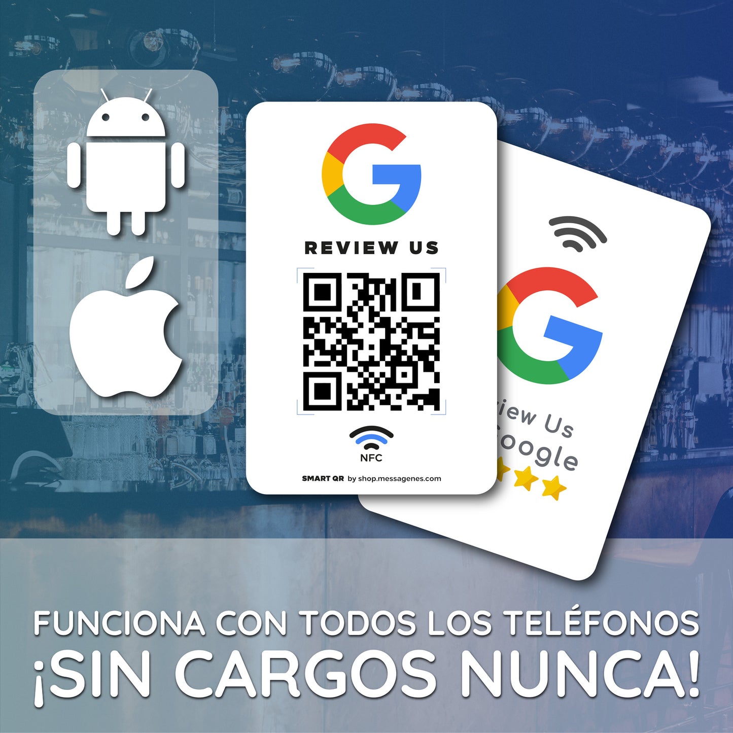 Tarjeta Blanca de Reseñas para Google Business