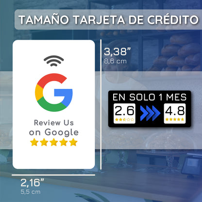 Tarjeta Blanca de Reseñas para Google Business