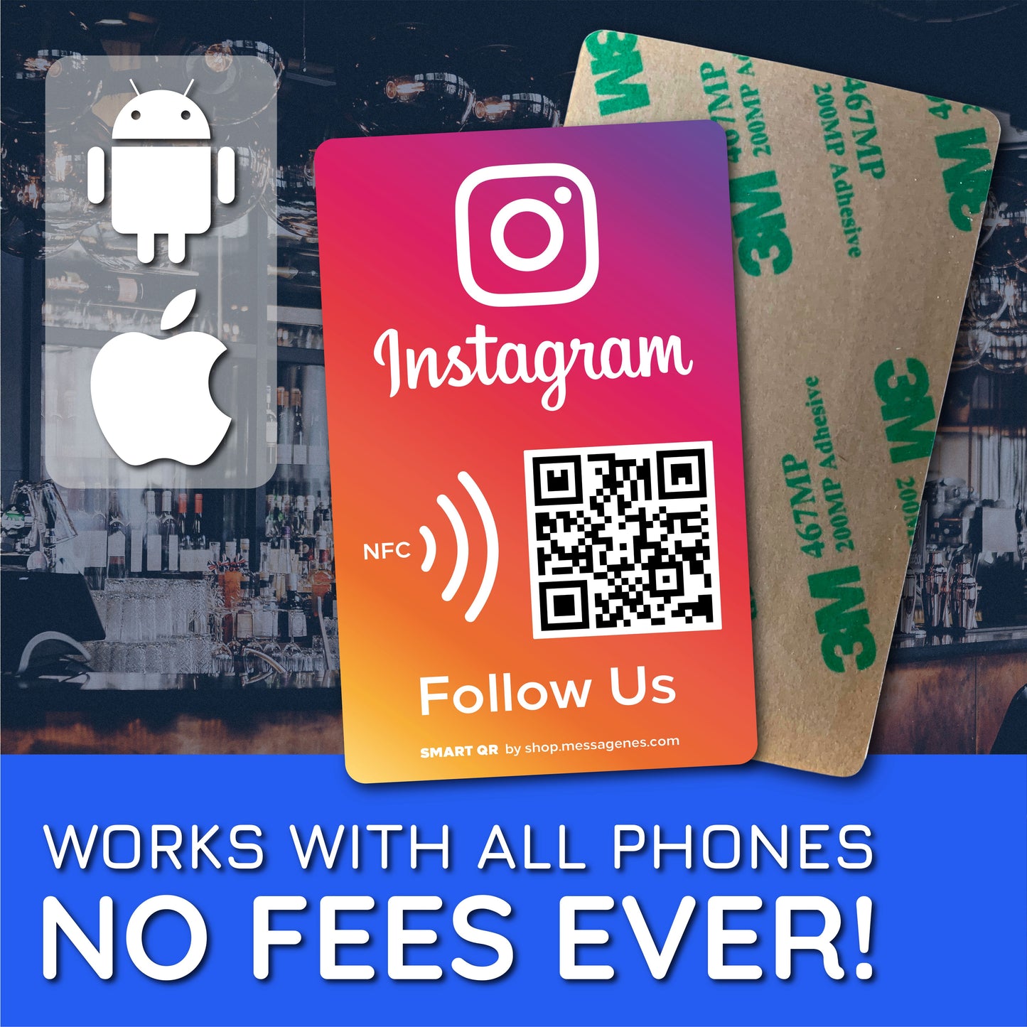 Pegatinas Instagram para Conseguir Seguidores y Likes con QR y NFC