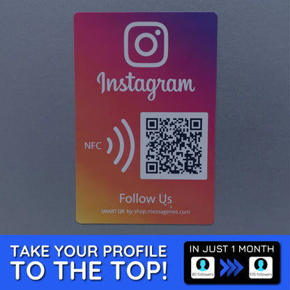 Pegatinas Instagram para Conseguir Seguidores y Likes con QR y NFC