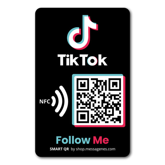 Pegatina TikTok para Conseguir Seguidores y Visualizaciones con QR y NFC