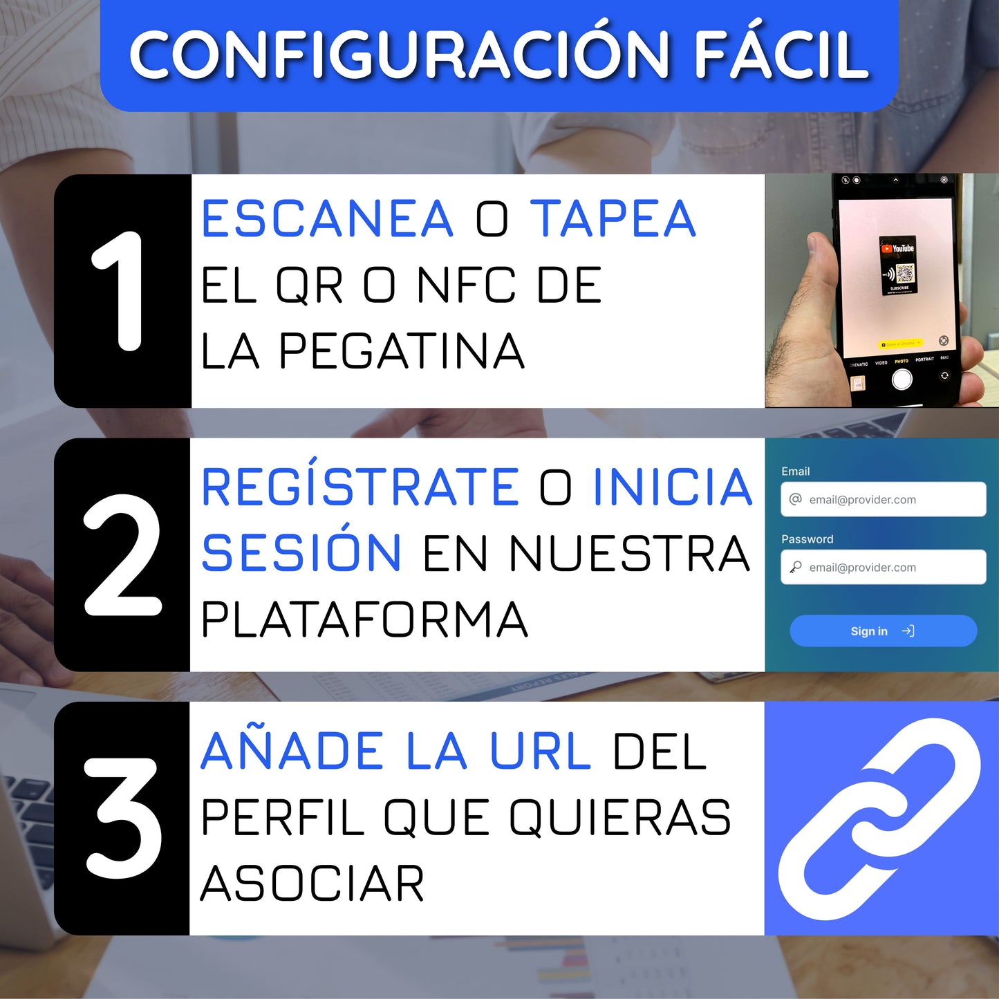 Pegatina YouTube para Conseguir Suscriptores y Visualizaciones con QR y NFC